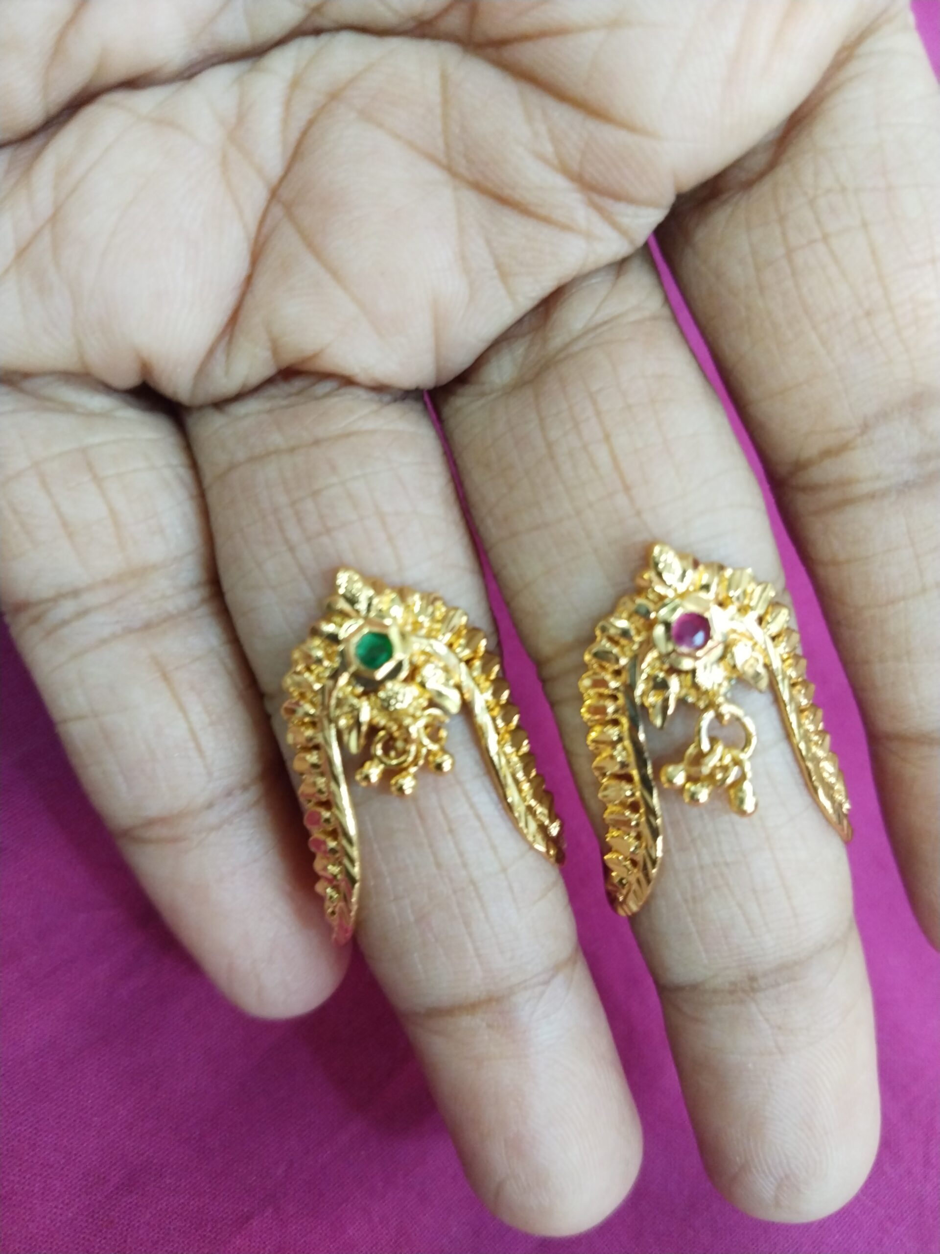Traditional Gold Plated Vanki Finger Rings | Temple Jewelry Design | Adjustable Ethnic Ring for Women