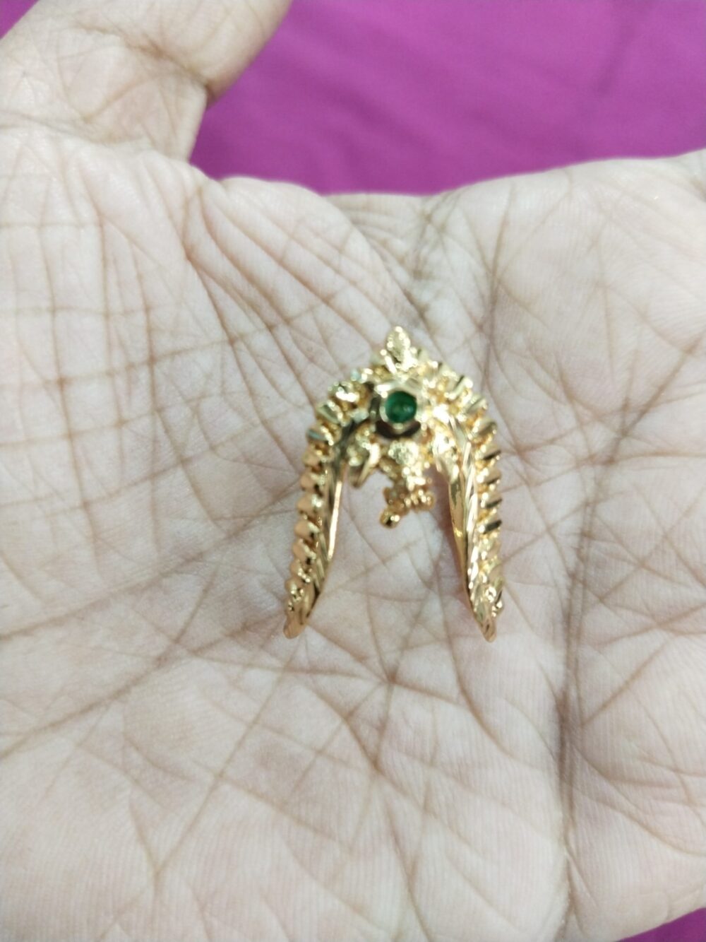 Traditional Gold Plated Vanki Finger Rings | Temple Jewelry Design | Adjustable Ethnic Ring for Women - Image 3
